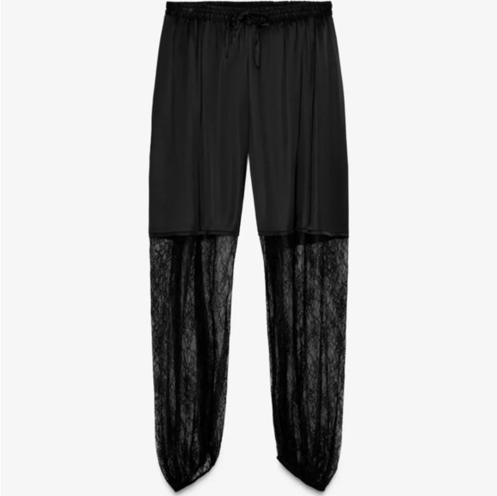 Zara Lace Balloon Pants Black Size S